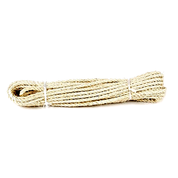 0.5m Long Natural Sisal Rope for Garden Decking & Cats Scratching Post Claw Control Toys