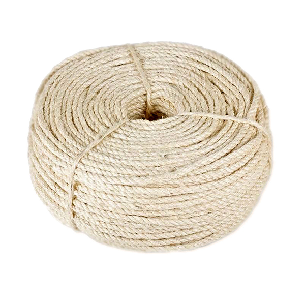 0.5m Long Natural Sisal Rope for Garden Decking & Cats Scratching Post Claw Control Toys