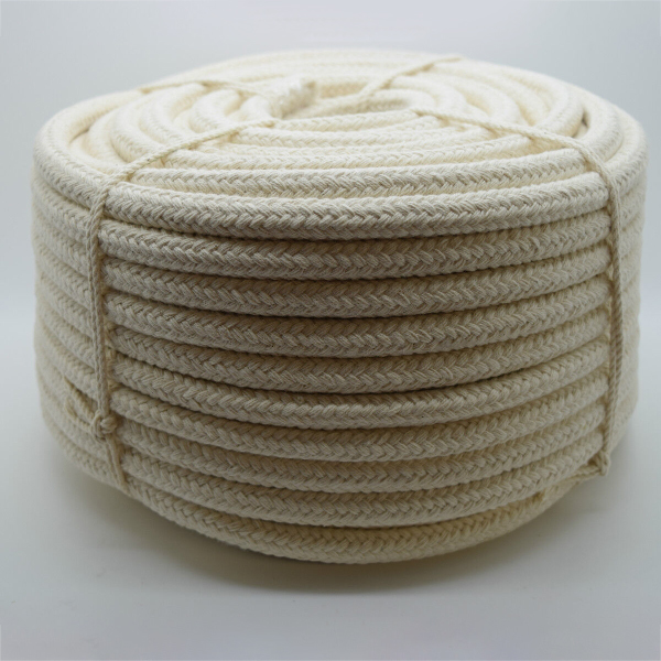 10mm Braided Cotton Rope in Natural Color for Bag Handles & Washing Clothes