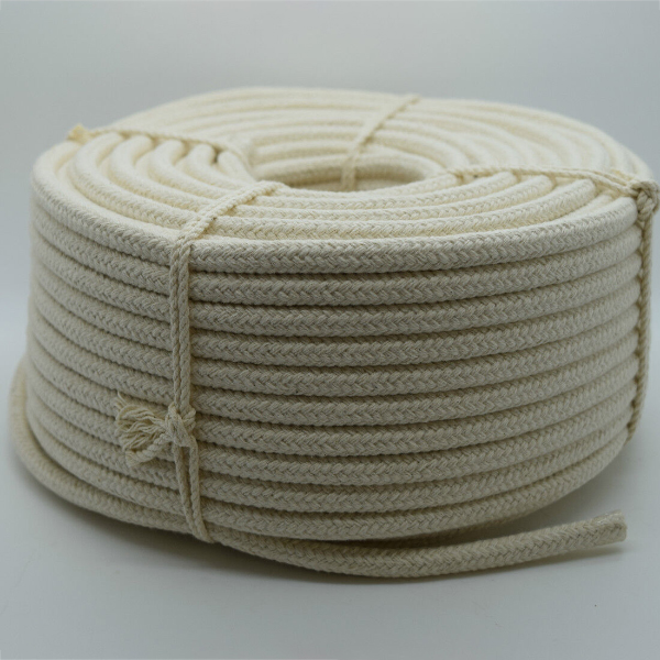 10mm Braided Cotton Rope in Natural Color for Bag Handles & Washing Clothes