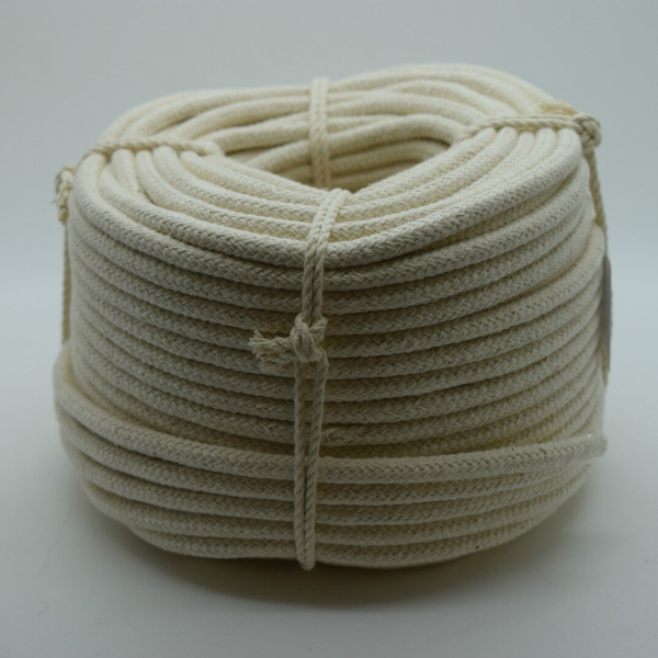 10mm Braided Cotton Rope in Natural Color for Bag Handles & Washing Clothes