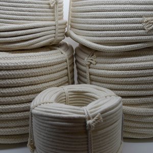 10mm Braided Cotton Rope in Natural Color for Bag Handles & Washing Clothes