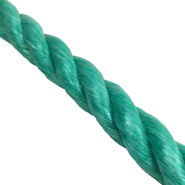 10mm Thick Coil 3 Strand Nylon Lightweight Polypropylene Green Rope 