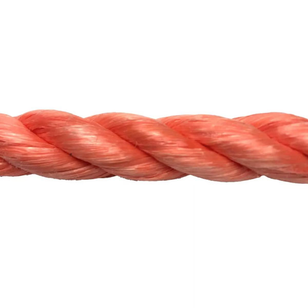 10mm Thick Coil 3 Strand Nylon Lightweight Polypropylene Orange Rope 