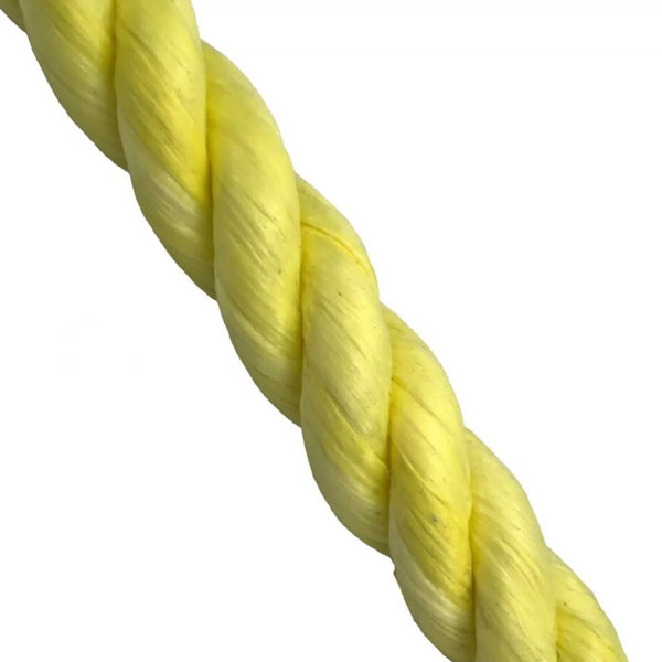 10mm Thick Coil 3 Strand Nylon Lightweight Polypropylene Yellow Rope