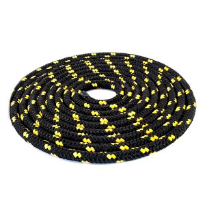 10mm Thick Braided Cord Line Sailing Boating Camping Yachting Black Polypropylene Rope 