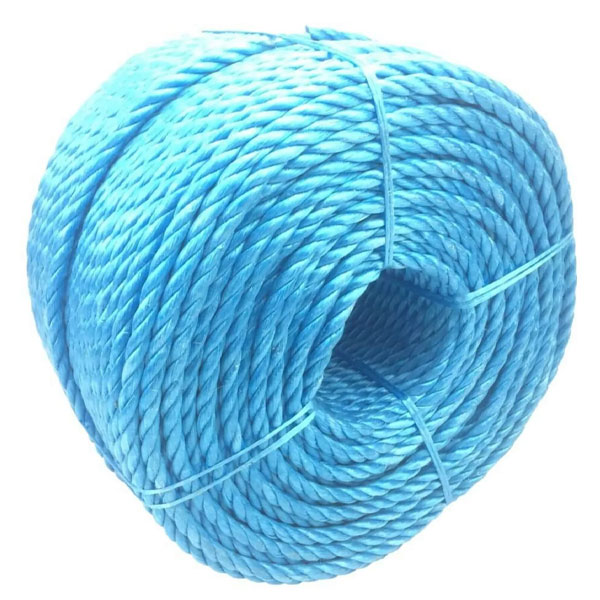 12mm Blue Polypropylene 3 Strand Rope Coil Nylon Lightweight Rope