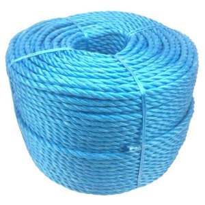 12mm Blue Polypropylene 3 Strand Rope Coil Nylon Lightweight Rope