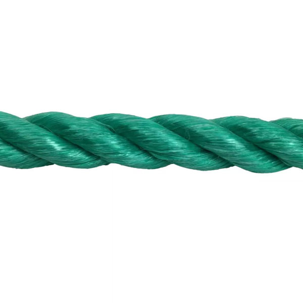 12mm Thick Polypropylene 3 Strand Green Rope Nylon Lightweight Coil 