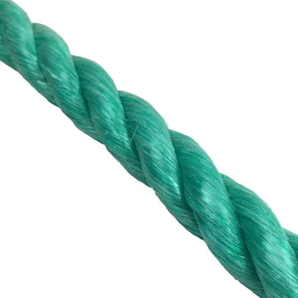 12mm Thick Polypropylene 3 Strand Green Rope Nylon Lightweight Coil 