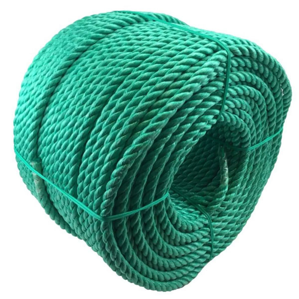 12mm Thick Polypropylene 3 Strand Green Rope Nylon Lightweight Coil 