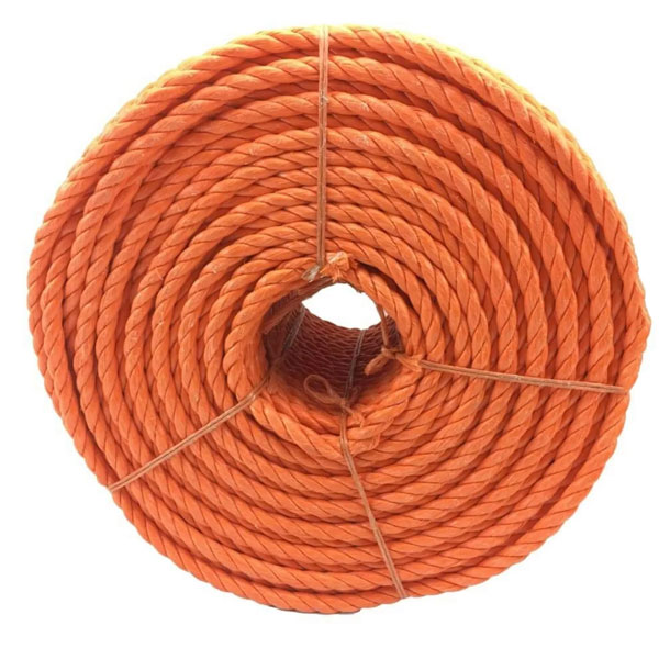 Polypropylene Orange Rope Coil 3 Strand Nylon Lightweight 12mm Rope