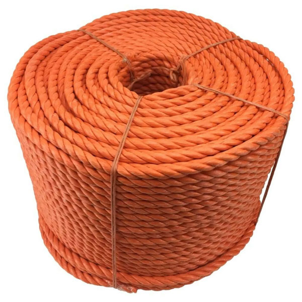 Polypropylene Orange Rope Coil 3 Strand Nylon Lightweight 12mm Rope