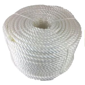 12mm White Polypropylene Rope 3 Strand Nylon Lightweight Coil