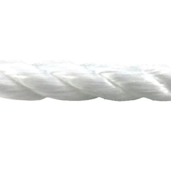 14mm Tough Polypropylene 3 Strand White Nylon General Purpose Rope