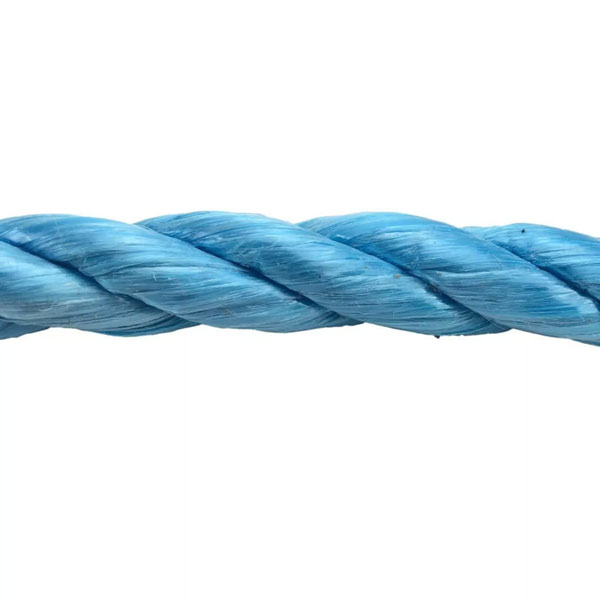 16mm Thick Polypropylene Nylon 3 Strand Blue Rope Lightweight Coil