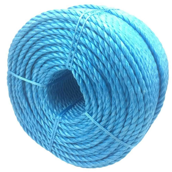 16mm Thick Polypropylene Nylon 3 Strand Blue Rope Lightweight Coil