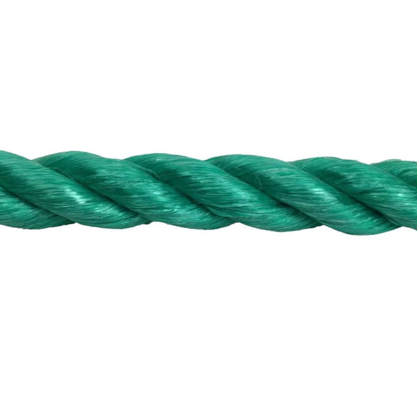 16mm Thick Polypropylene Nylon 3 Strand Green Rope Lightweight Coil