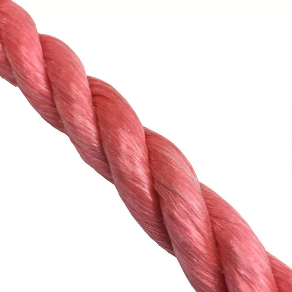 16mm Thick Polypropylene Nylon 3 Strand Red Rope Lightweight Coil