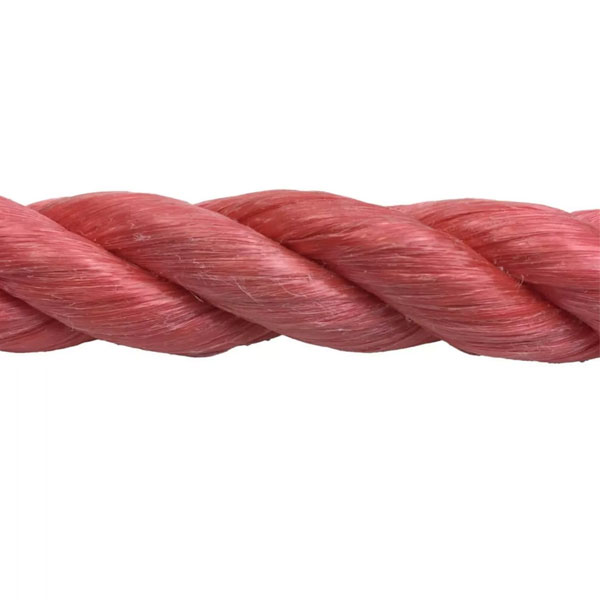 16mm Thick Polypropylene Nylon 3 Strand Red Rope Lightweight Coil