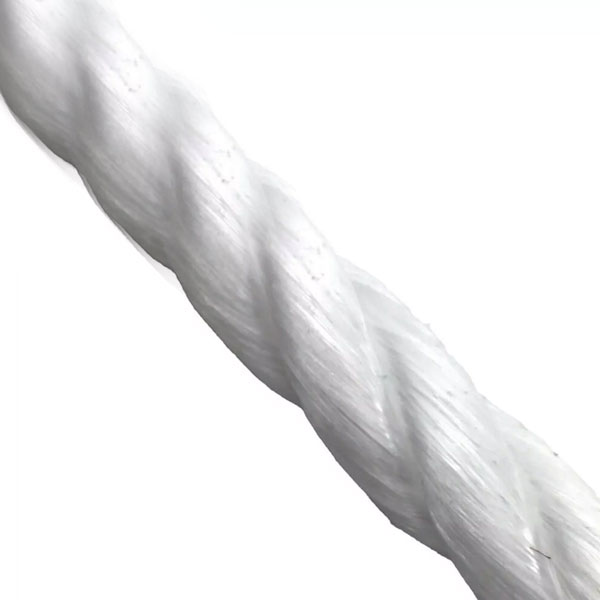 16mm Thick Polypropylene Nylon 3 Strand White Rope Lightweight Coil