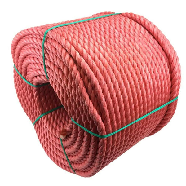 18mm Rot and Shrink Proof Polypropylene 3 Strand Nylon Red Rope