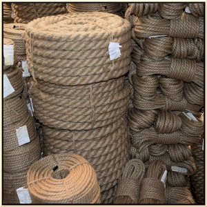 1m Jute Hessian Rope Intricately Braided And Twisted Boating Sash Garden Decking