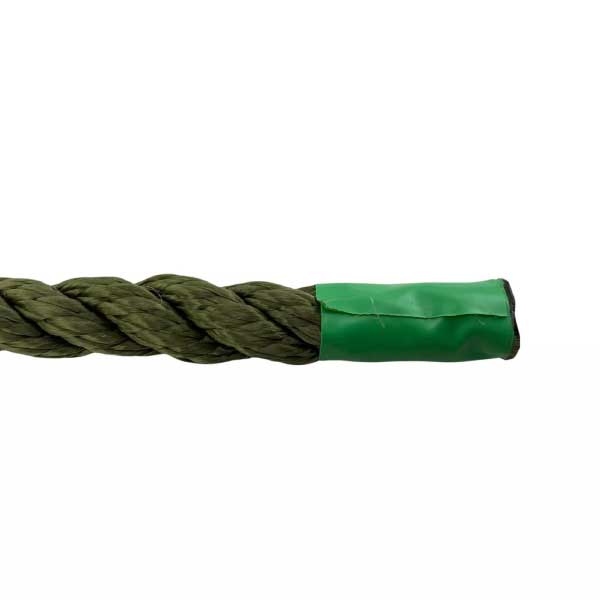 High Strength Olive Green Softline Warps Boat Lines Mooring Ropes - Pack of 2