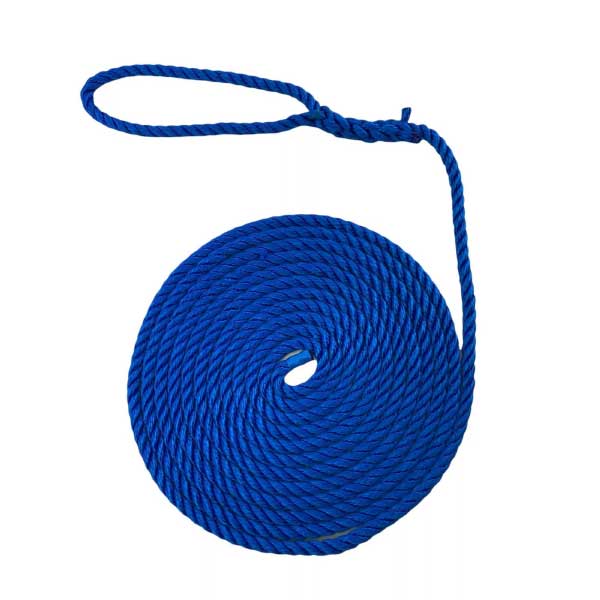 High Strength Royal Blue Softline Warps Boat Lines Mooring Ropes - Pack of 2