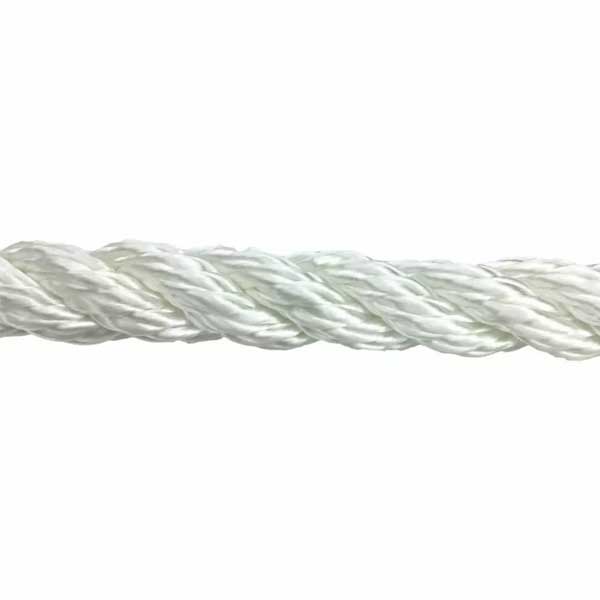 24mm Thick White Nylon 3 Strand Mooring & Anchoring Rope