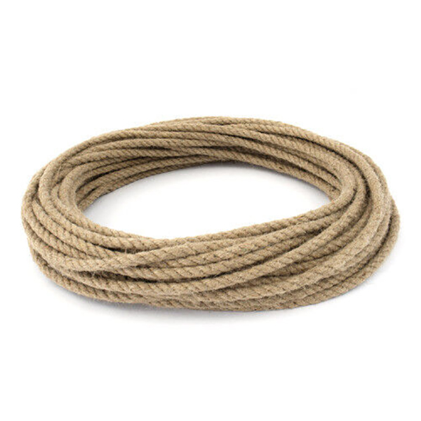 6mm Natural Pure Jute Rope 3 Strand Braided Twisted Cord Twine Sash