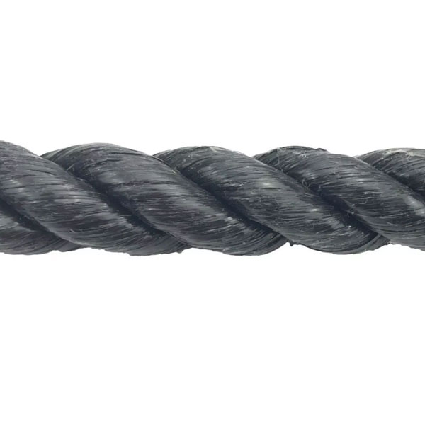 3 Strand Black 8mm Thick Polypropylene Rope Lightweight Nylon Coil