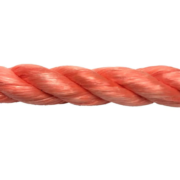 3 Strand Orange 8mm Thick Polypropylene Rope Lightweight Nylon Coil