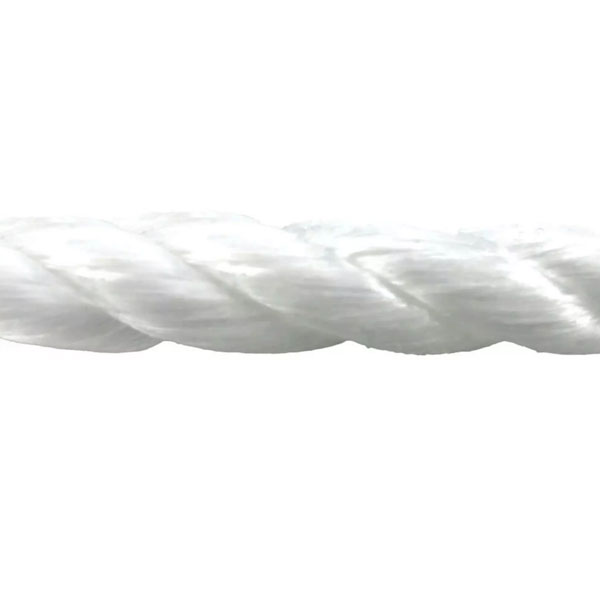 8mm Thick White Polypropylene 3 Strand Nylon Lightweight Rope Coil