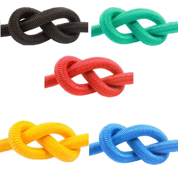 Black Flexible Elastic Bungee Cord for Secure Tie-Downs 