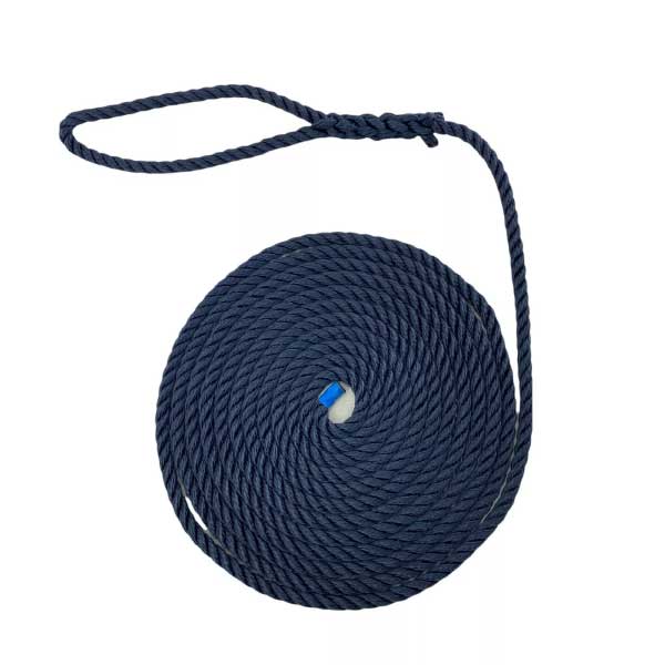 High Strength Navy Blue Softline Warps Boat Lines Mooring Ropes - Pack of 2